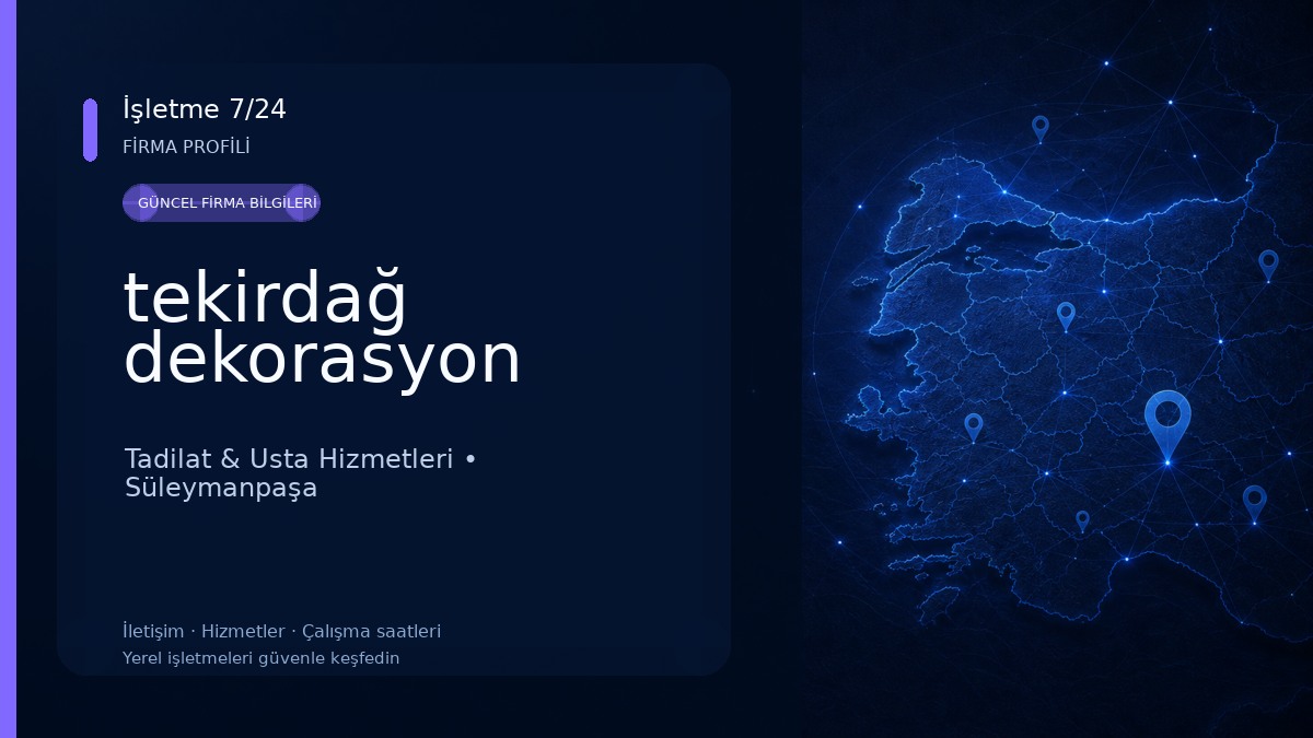 tekirdağ dekorasyon Tadilat & Usta Hizmetleri