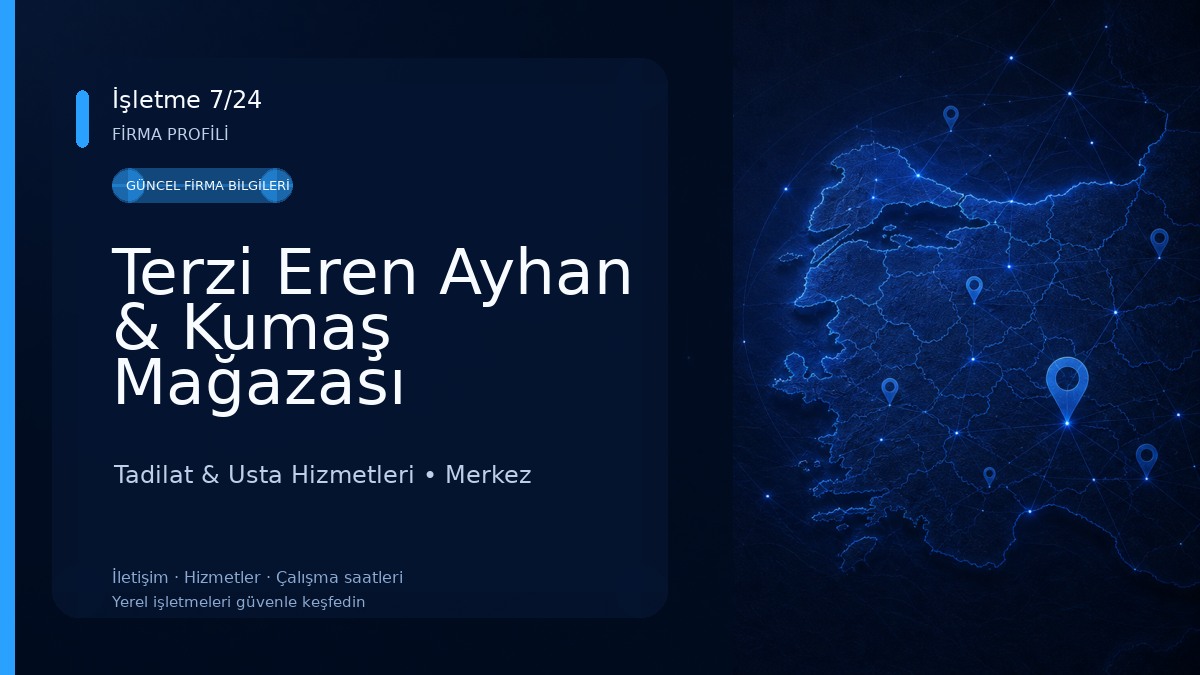 Terzi Eren Ayhan & Kumaş Mağazası Tadilat & Usta Hizmetleri