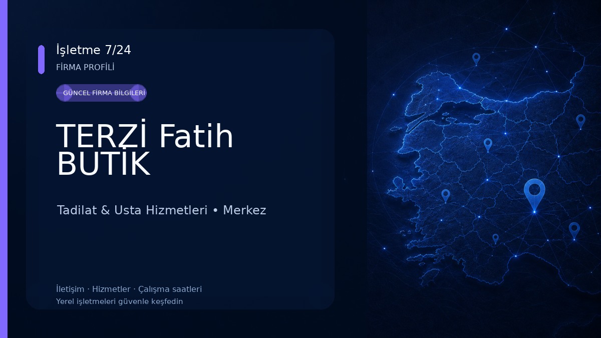 TERZİ Fatih BUTİK Tadilat & Usta Hizmetleri