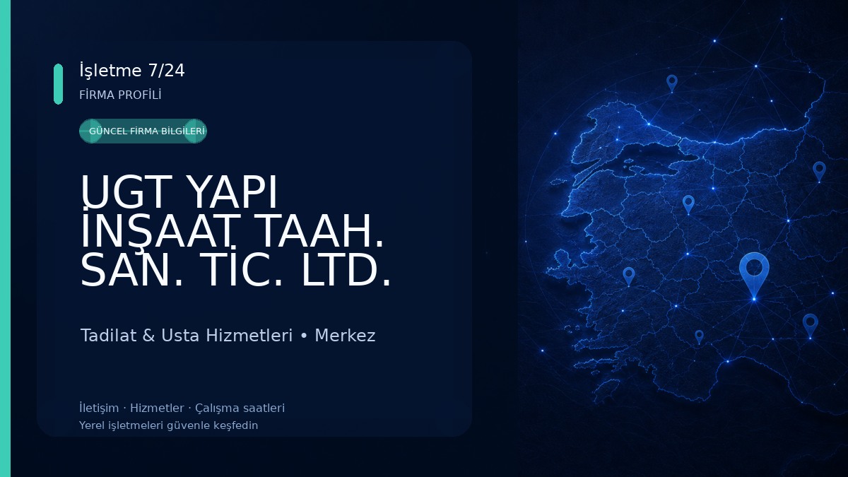 UGT YAPI İNŞAAT TAAH. SAN. TİC. LTD. ŞTİ. Tadilat & Usta Hizmetleri
