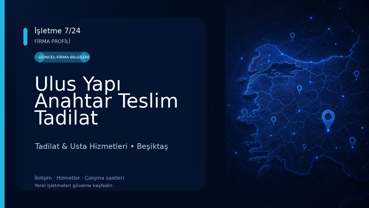Ulus Yapı Anahtar Teslim Tadilat Dekorasyon Mantolama ve Çatı Tadilat & Usta Hizmetleri