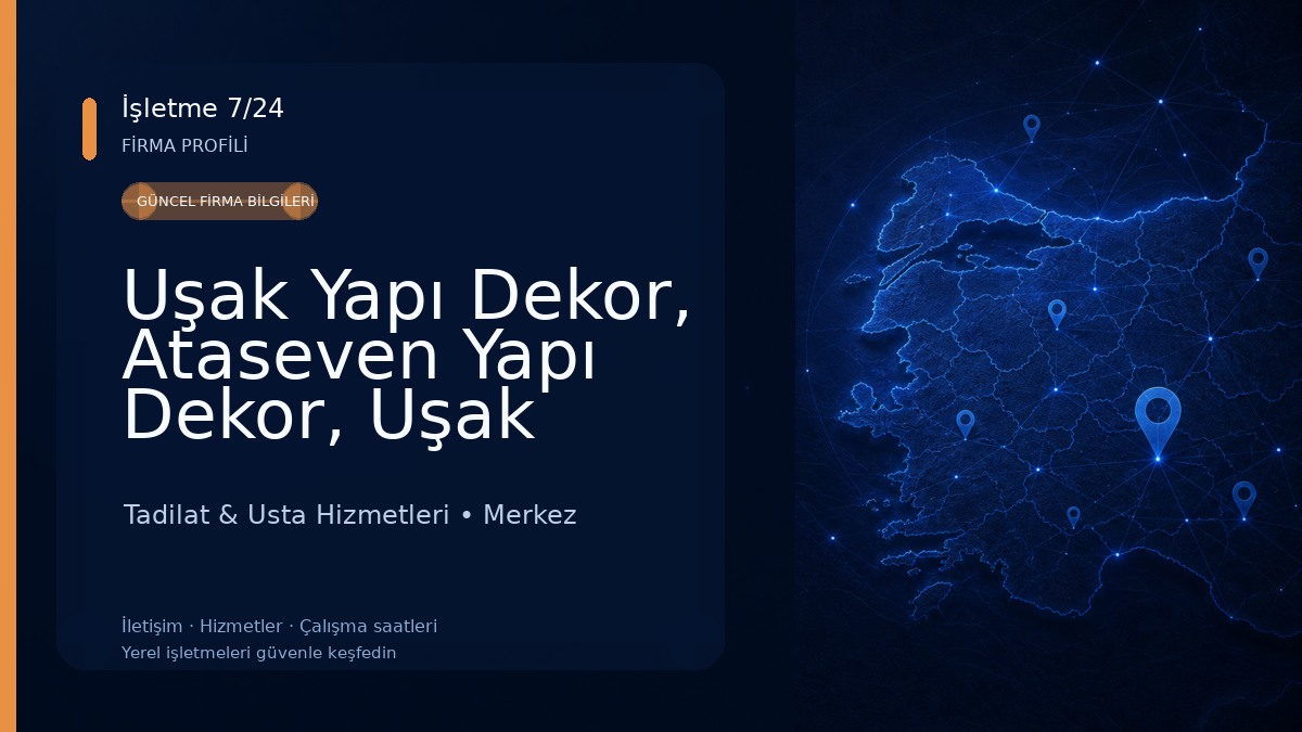 Uşak Yapı Dekor, Ataseven Yapı Dekor, Uşak Ataseven Yapı Dekor Boya, Uşakta Yapı Dekorasyon, Tadilat & Usta Hizmetleri