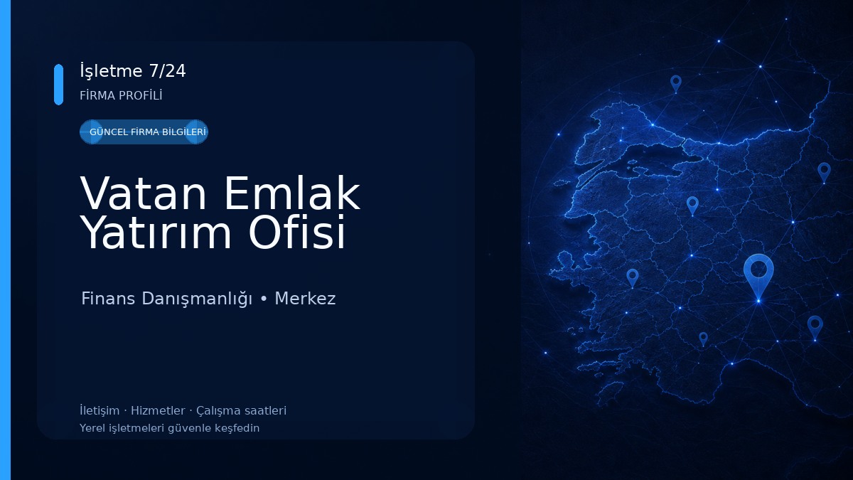 Vatan Emlak Yatırım Ofisi Finans Danışmanlığı